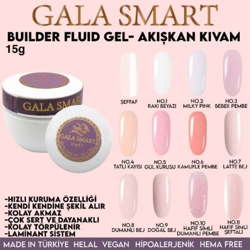 GALA SMART - BUİLDER FLUİD GEL 15 G