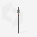 FA101R050/12 Elmas Yuvarlanmış Armut Freze, Kırmızı, Çap 5 mm, Çalışma Kısmı 12 mm
