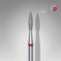 FA11R021/8 Elmas Sivri Alev Freze, Kırmızı, Çap 2,1 mm, Çalışma Kısmı 8 mm