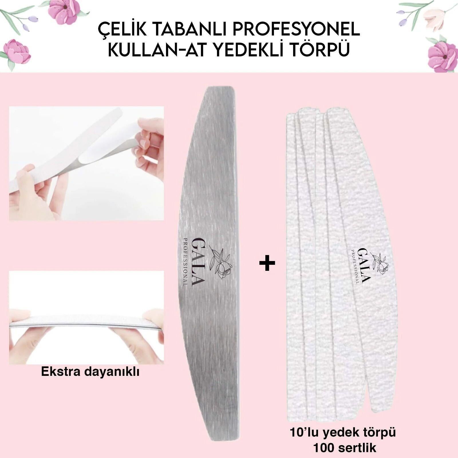 KIVRIMLI ÇELİK TABAN + 10 LU YEDEK (100 SERTLİK)