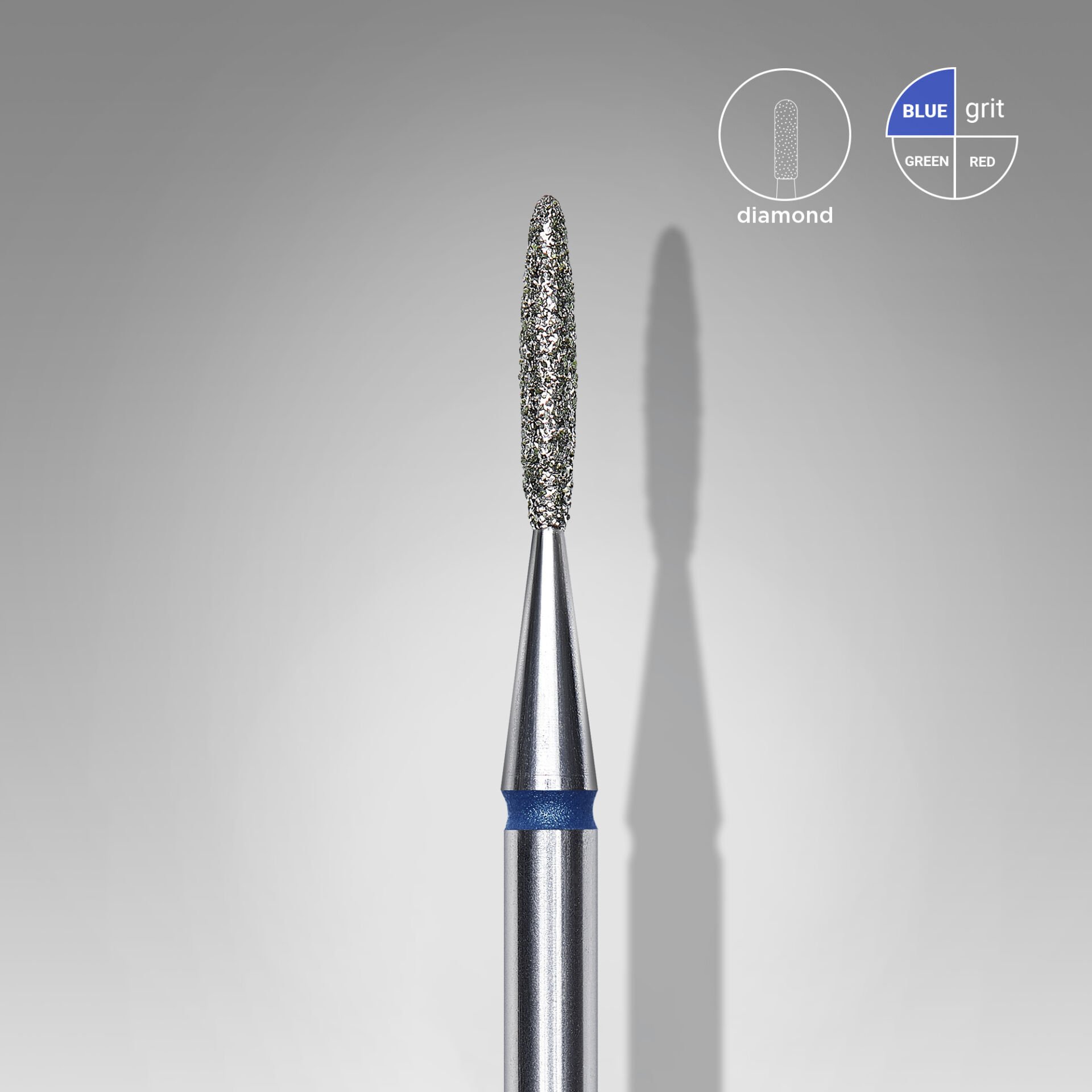 FA10B014/8 Elmas Alev Freze, Mavi, Çap 1,4 mm, Çalışma Kısmı 8 mm