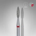 FA10R021/8 Elmas Alev Freze, Kırmızı, Çap 2,1 mm, Çalışma Kısmı 8 mm