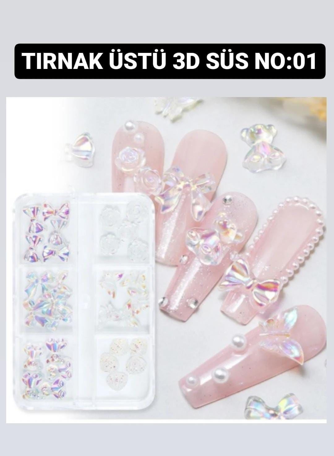 TIRNAK ÜSTÜ 3D ÇARM SÜS NO:1