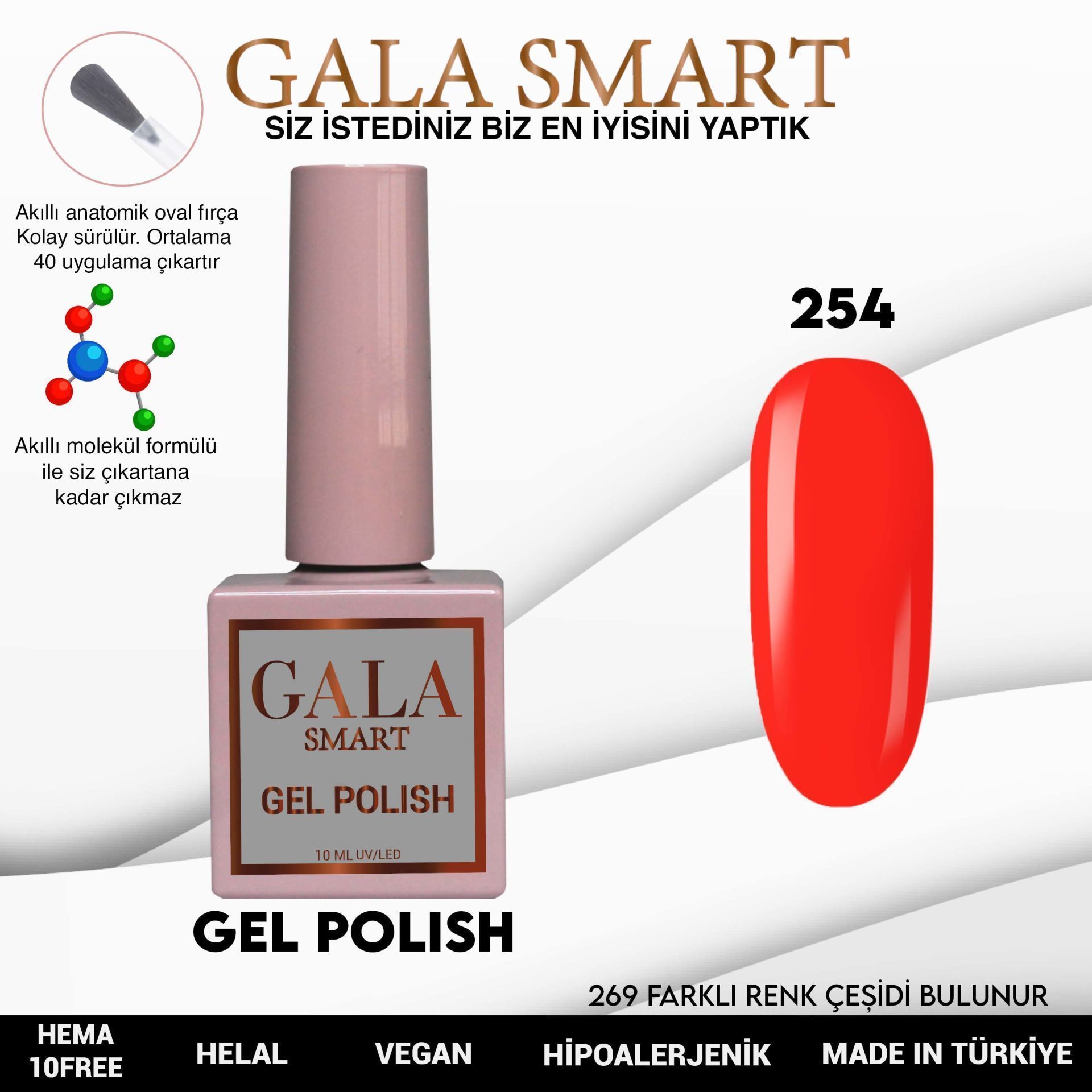 GALA SMART CLASSİC KALICI OJE 10 mle NO:254