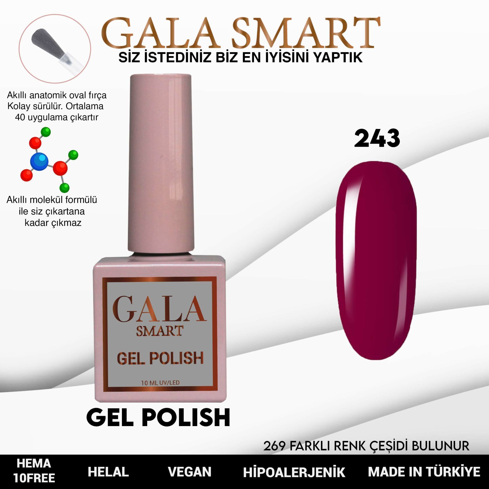 GALA SMART CLASSİC KALICI OJE 10 mle NO:243