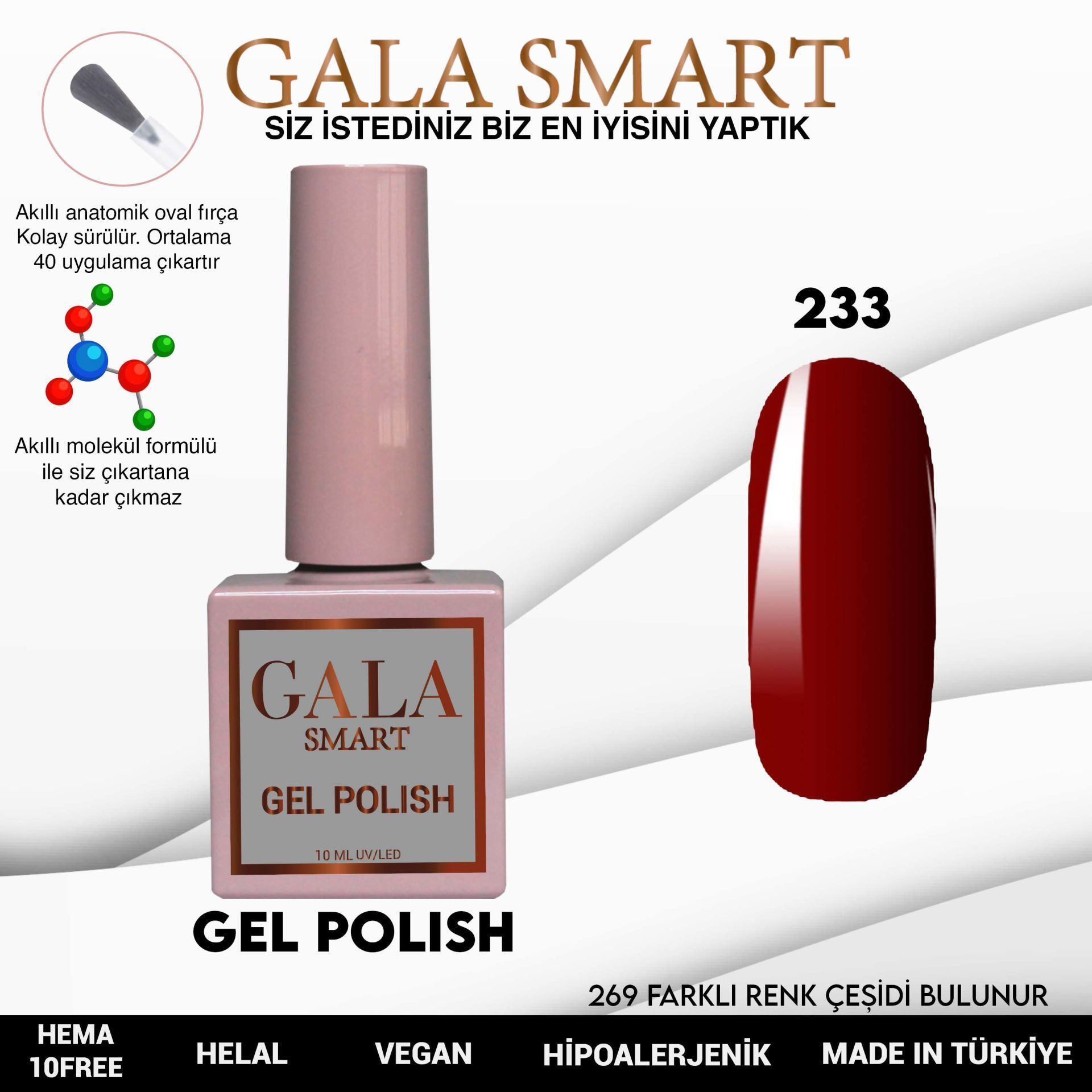 GALA SMART CLASSİC KALICI OJE 10 mle NO:233