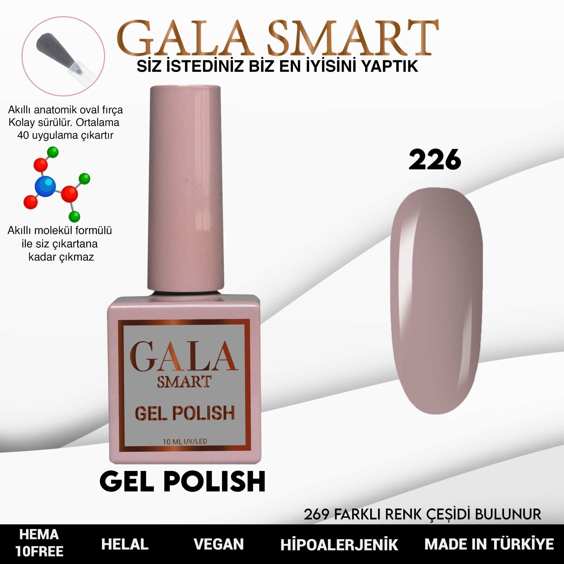 GALA SMART CLASSİC KALICI OJE 10 mle NO:226