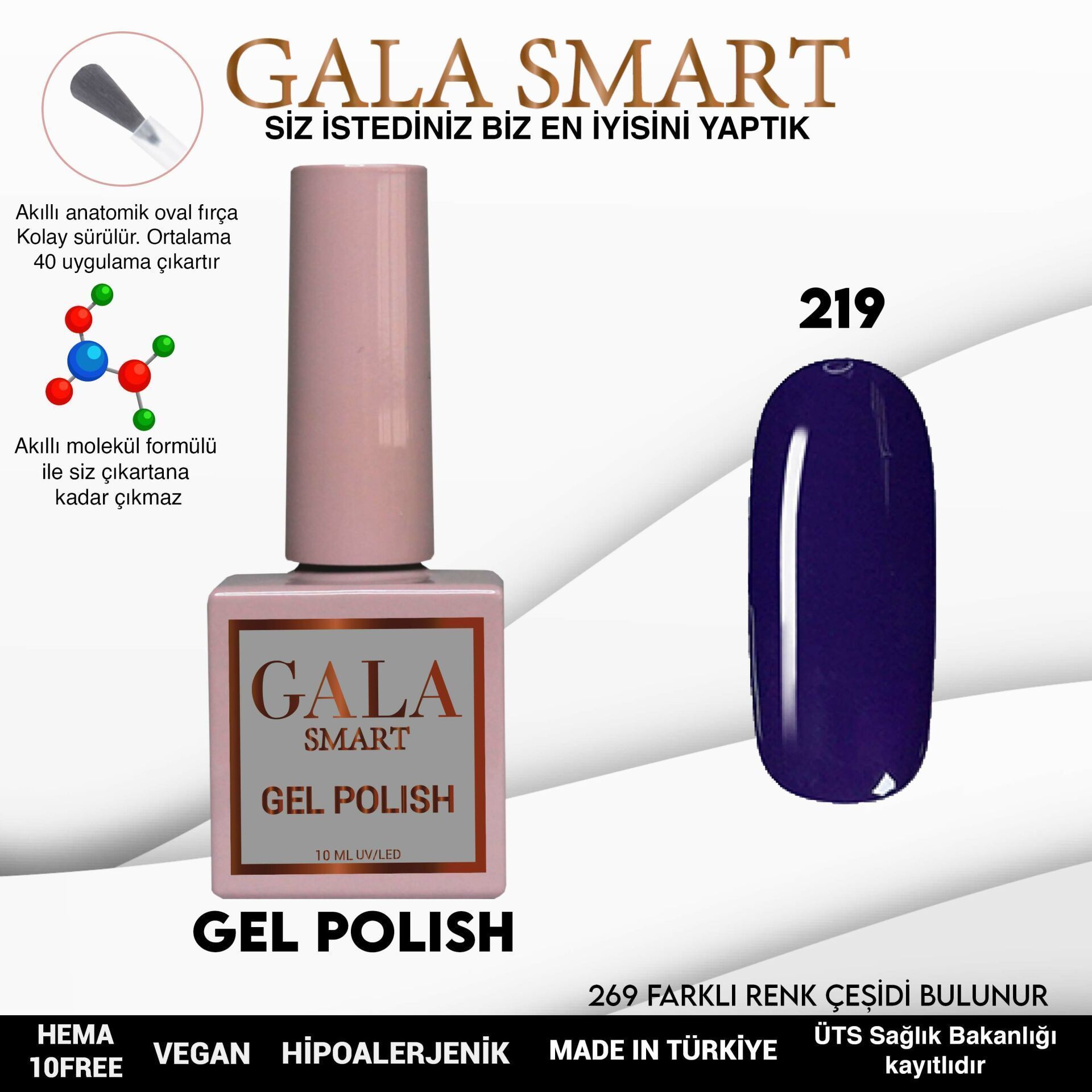 GALA SMART CLASSİC KALICI OJE 10 mle NO:219