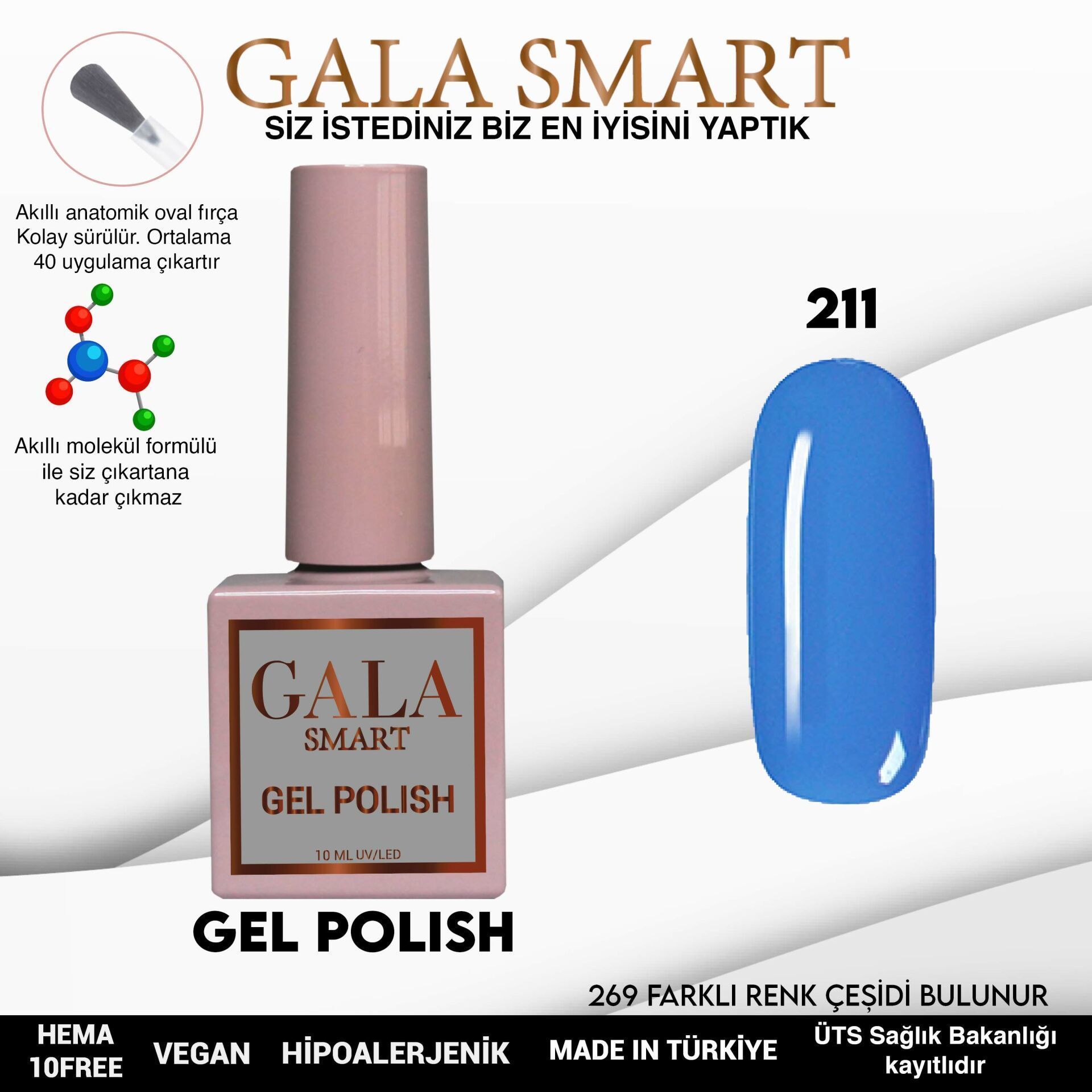 GALA SMART CLASSİC KALICI OJE 10 mle NO:211