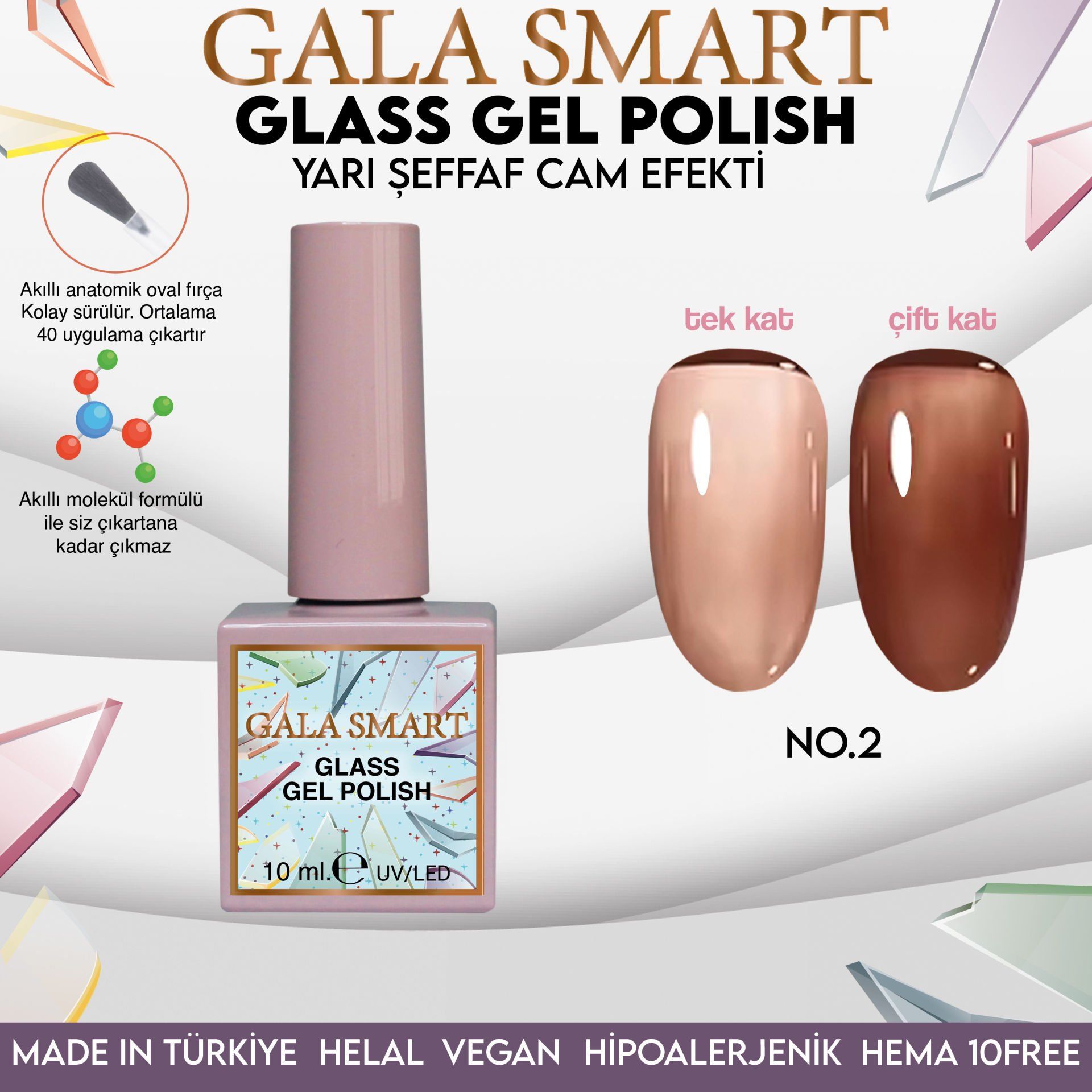 GALA SMART GLASS KALICI OJE 10 mle NO:02