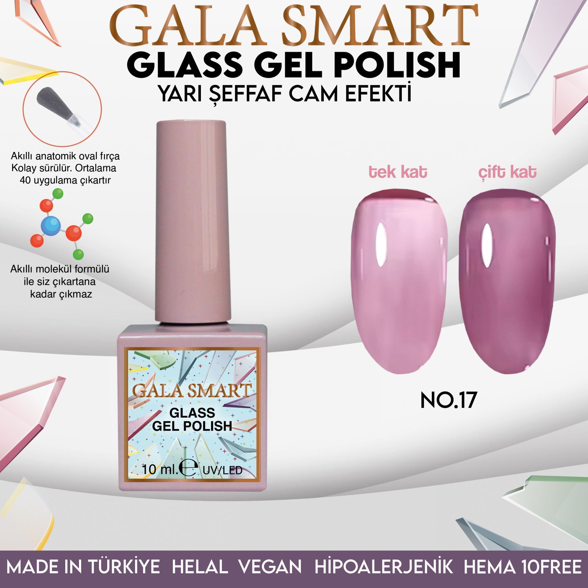 GALA SMART GLASS KALICI OJE 10 mle NO:17