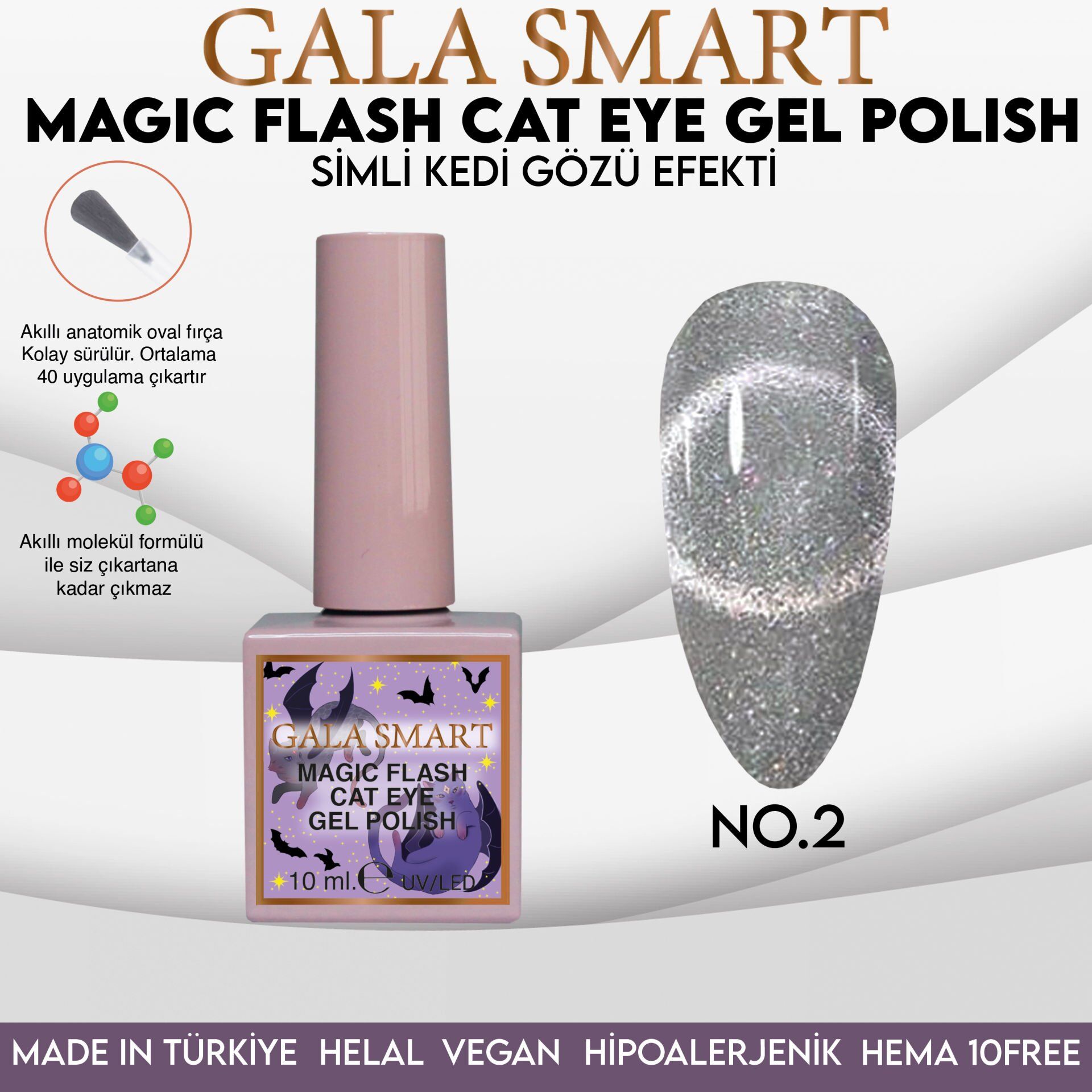 GALA SMART MAGİC FLASH CAT EYE KALICI OJE 10 mle CAT-2