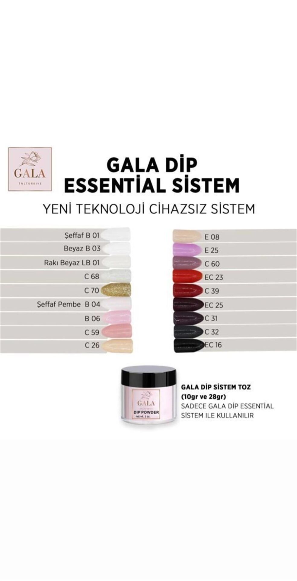 GALA DİP SİSTEM TOZ 28 GR C60
