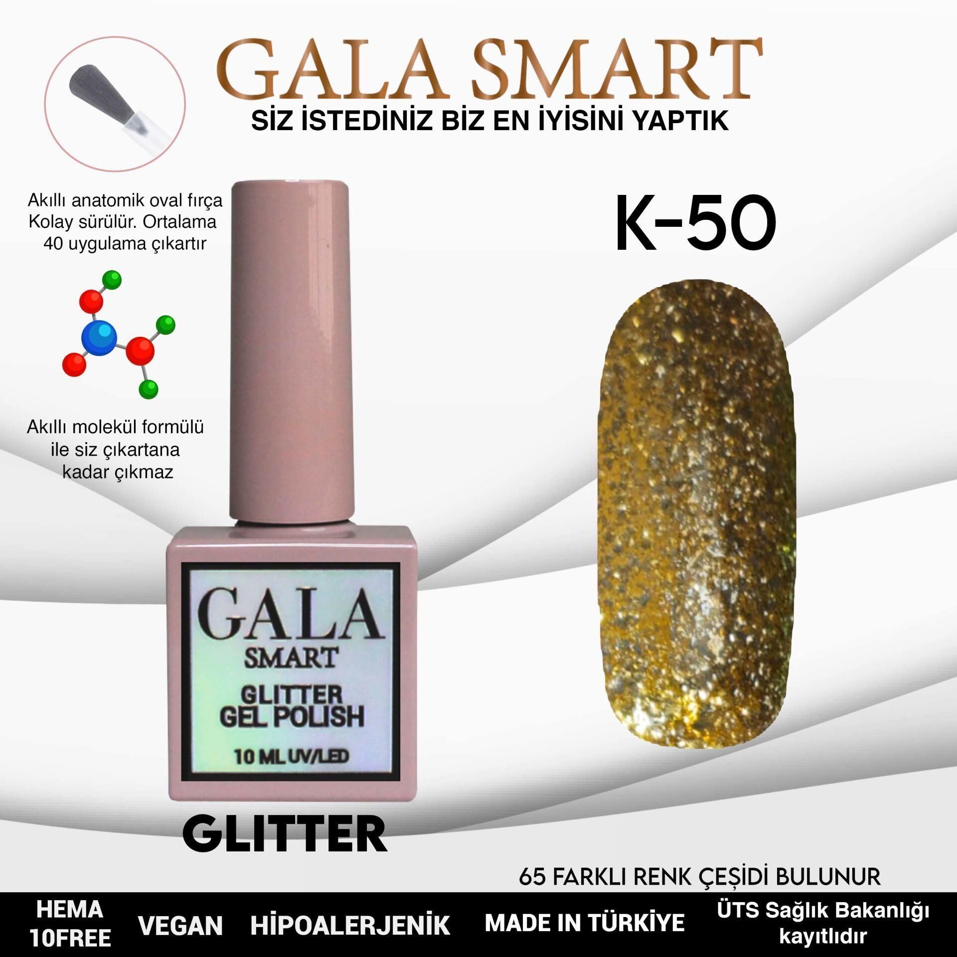 GALA SMART GLITTER KALICI OJE 10 mle K50