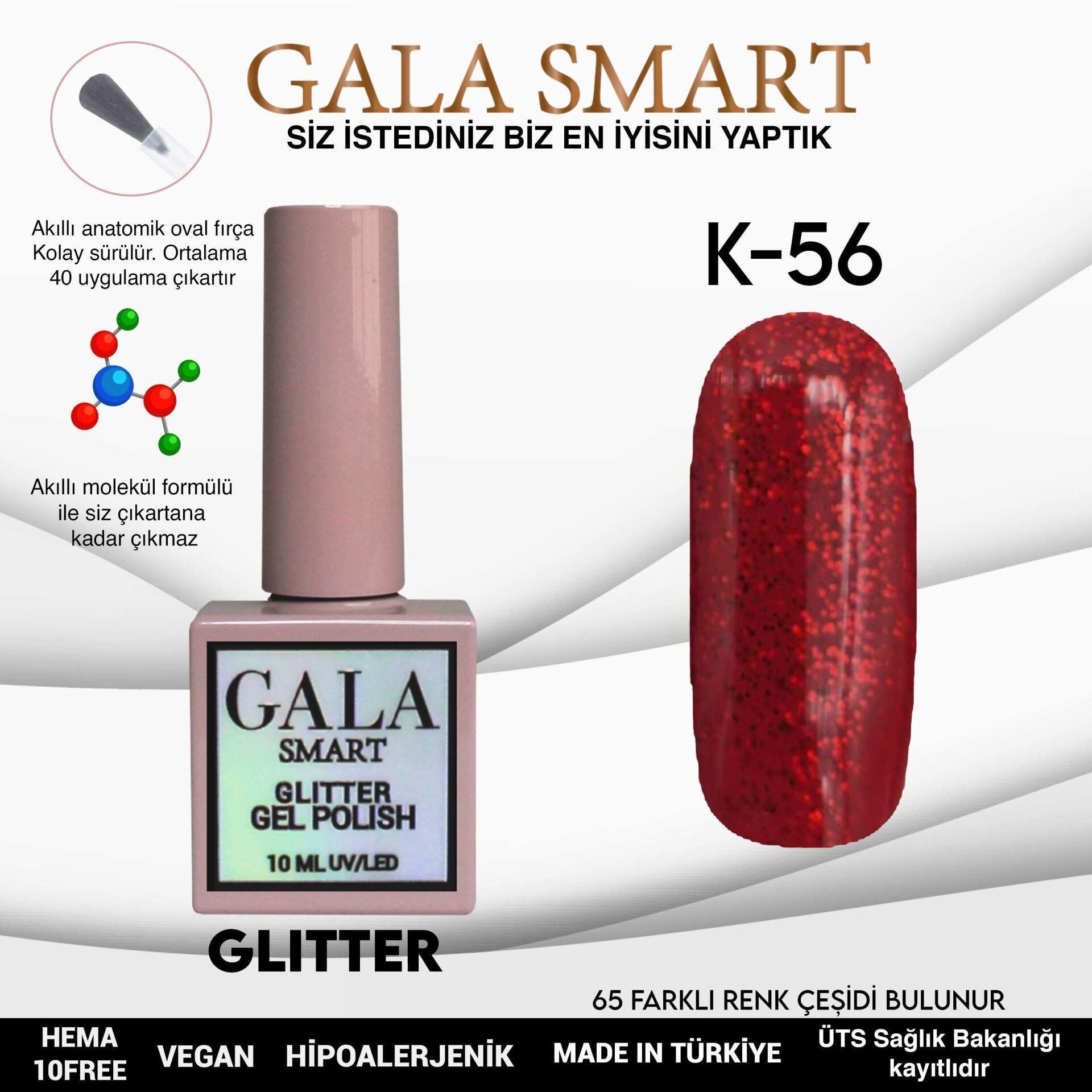 GALA SMART GLITTER KALICI OJE 10 mle K56