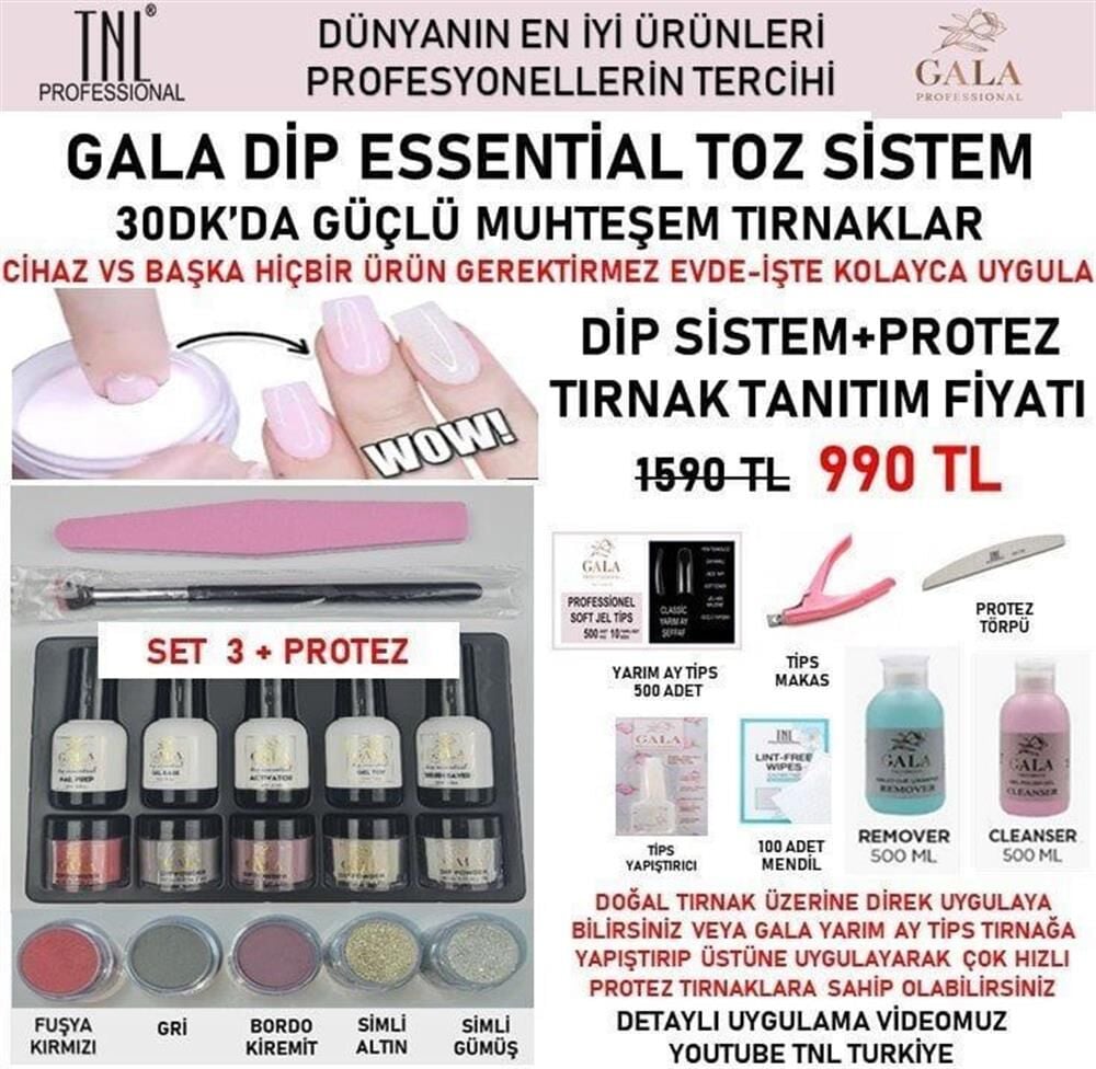 GALA DİP ESSENTİAN SİSTEM CİHAZSIZ 30 DK. SET:3 + PROTEZ