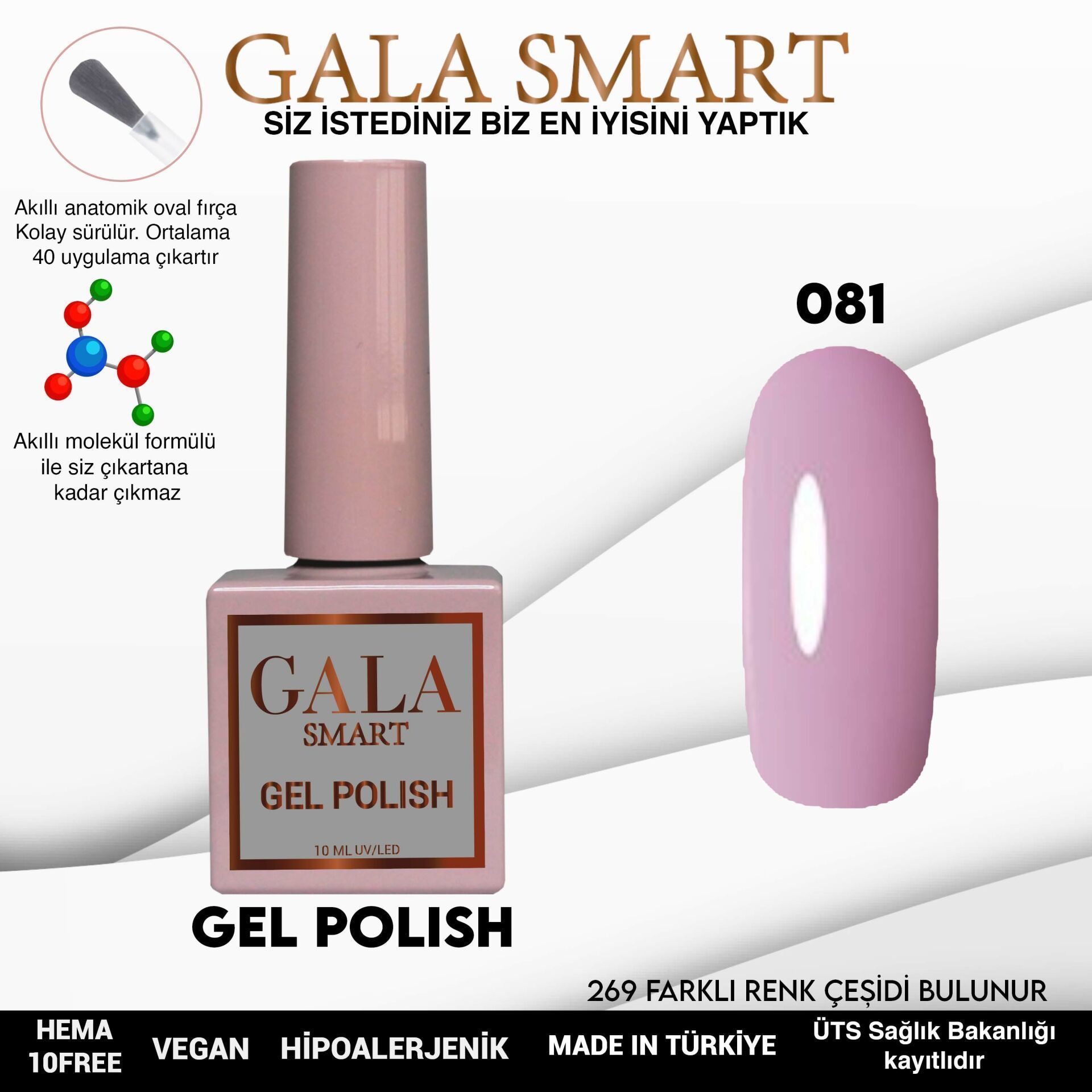 GALA SMART CLASSİC KALICI OJE 10 mle NO:081
