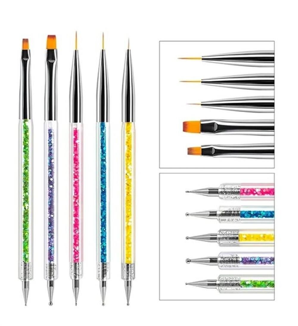 5 Lİ JEL VE NAİL ART FIRÇA SETİ