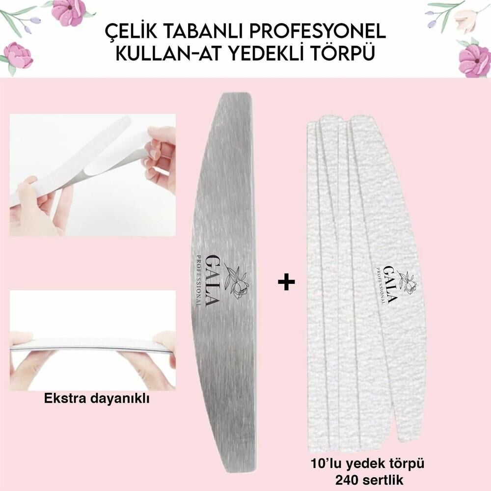 KIVRIMLI ÇELİK TABAN + 10 LU YEDEK (240 SERTLİK)