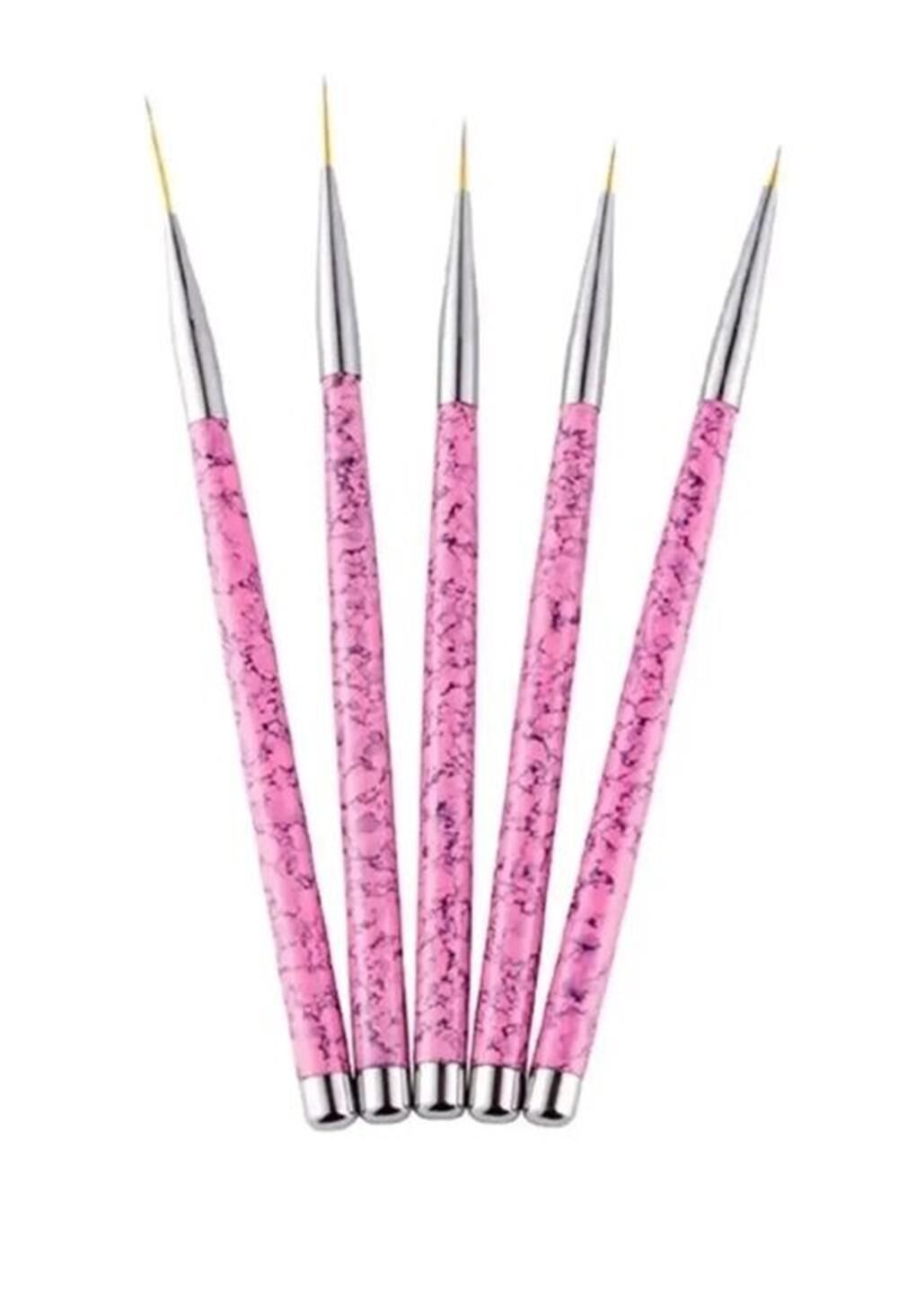 TIRNAK SÜSLEME NAİL ART ÇİZİM FIRÇA SETİ 5 Lİ