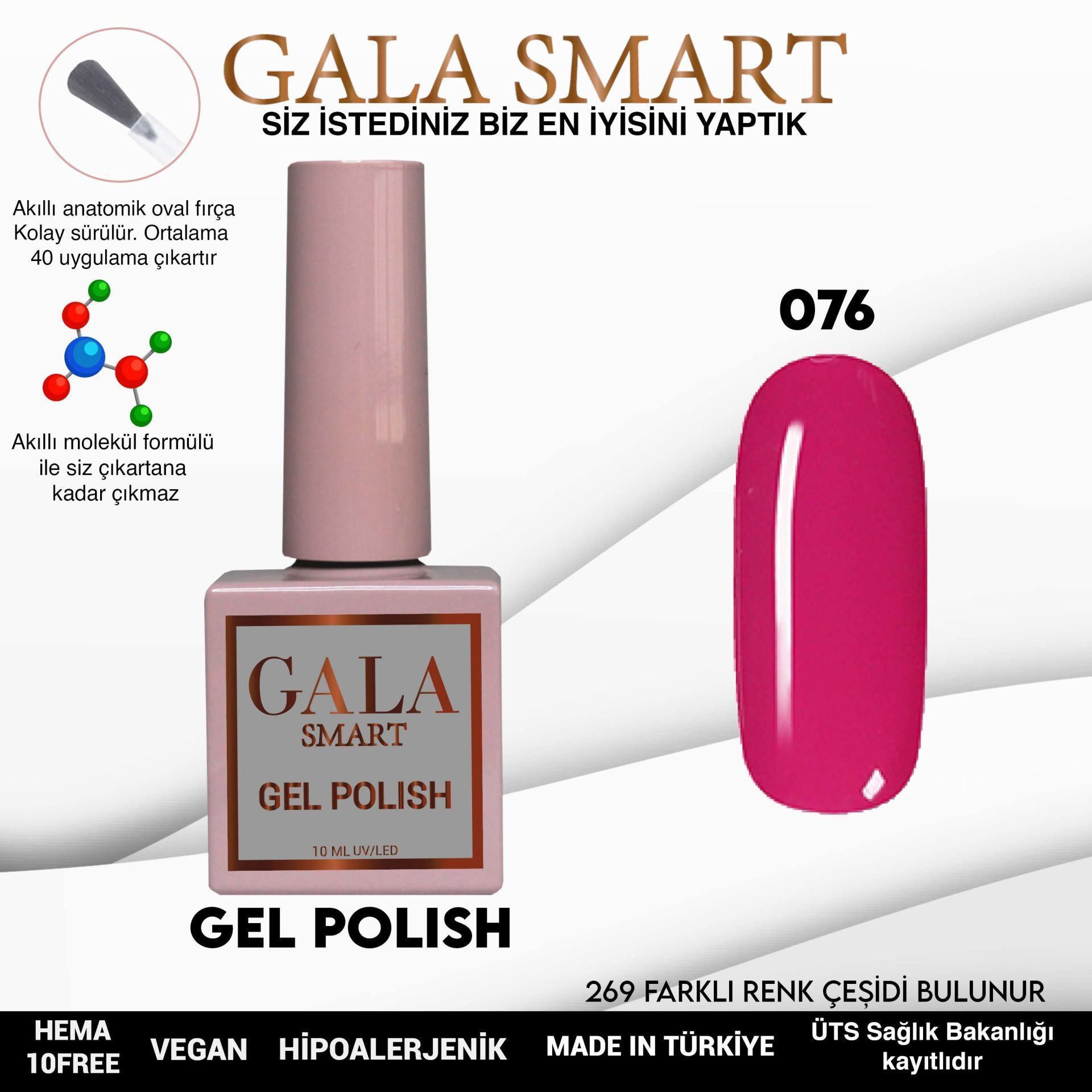 GALA SMART CLASSİC KALICI OJE 10 mle NO:076