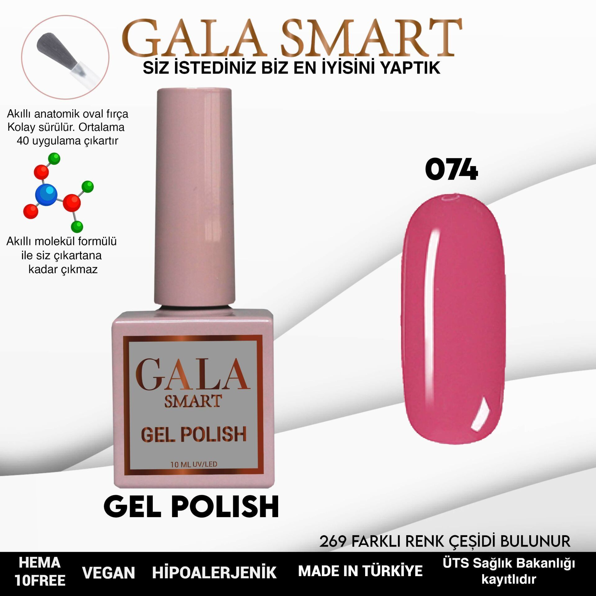 GALA SMART CLASSİC KALICI OJE 10 mle NO:074
