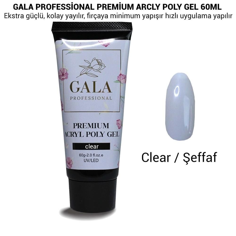 GALA PREMİUM ARCLY POLY JEL 60 ML CLEAR (ŞEFFAF)