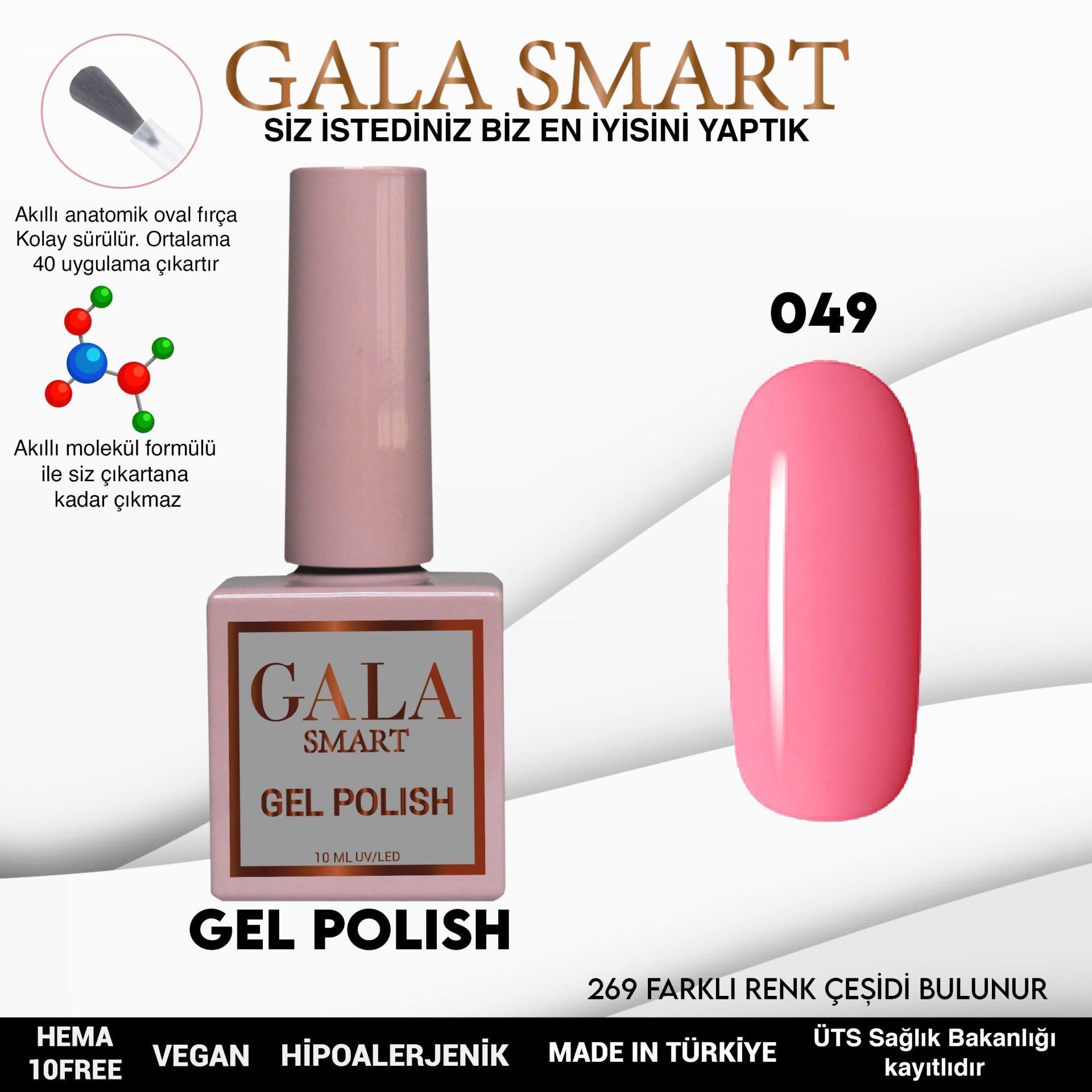 GALA SMART CLASSİC KALICI OJE 10 mle NO:049