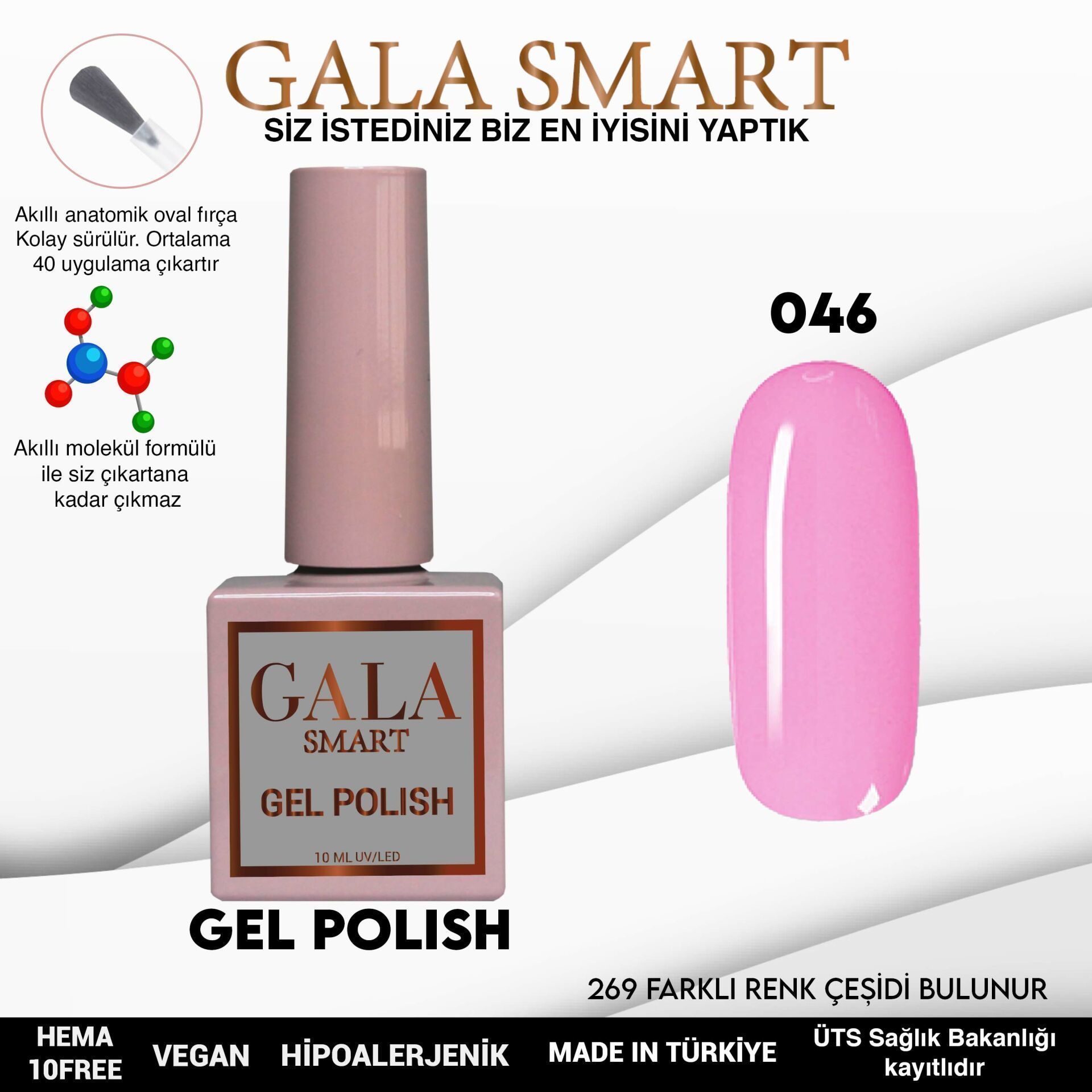 GALA SMART CLASSİC KALICI OJE 10 mle NO:046