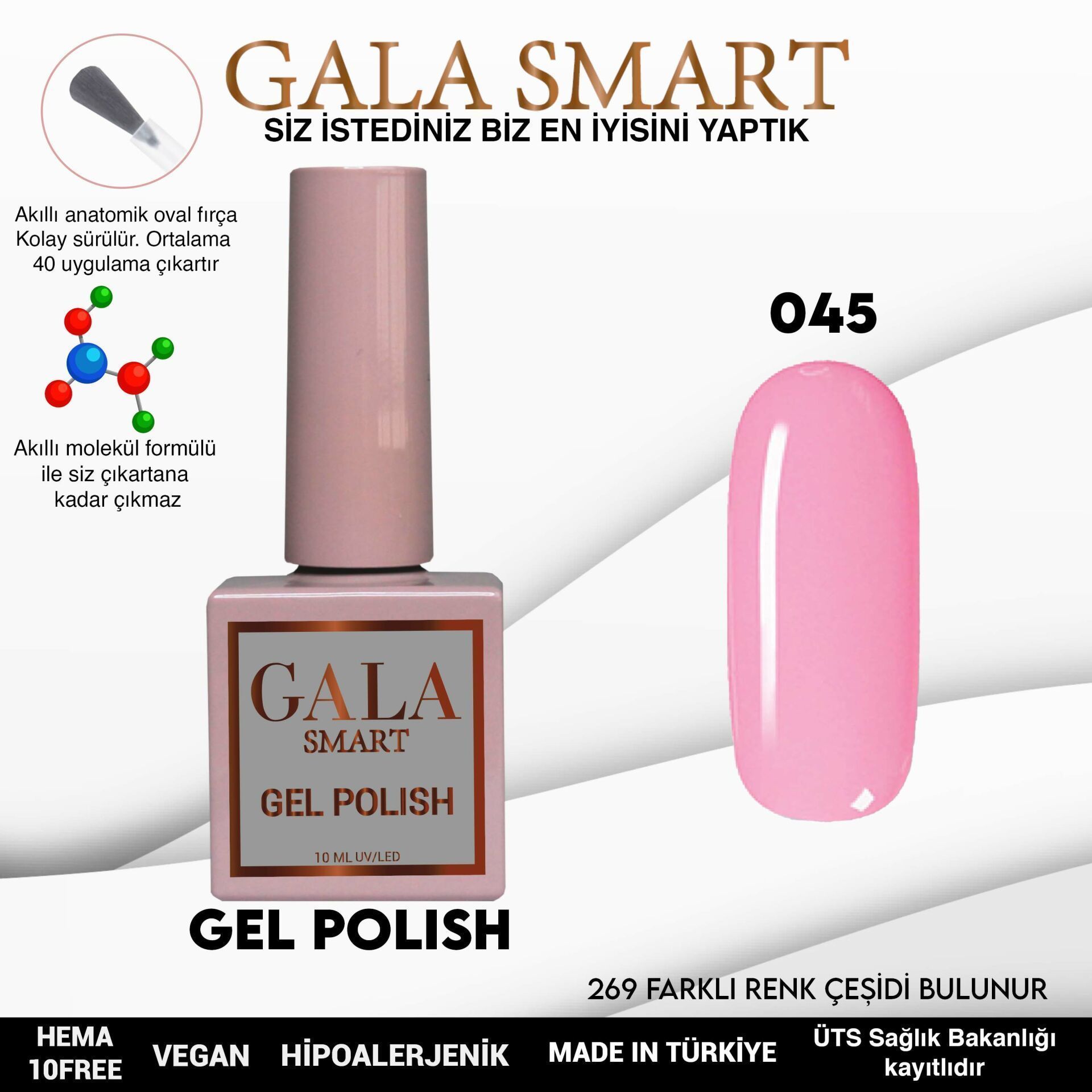 GALA SMART CLASSİC KALICI OJE 10 mle NO:045