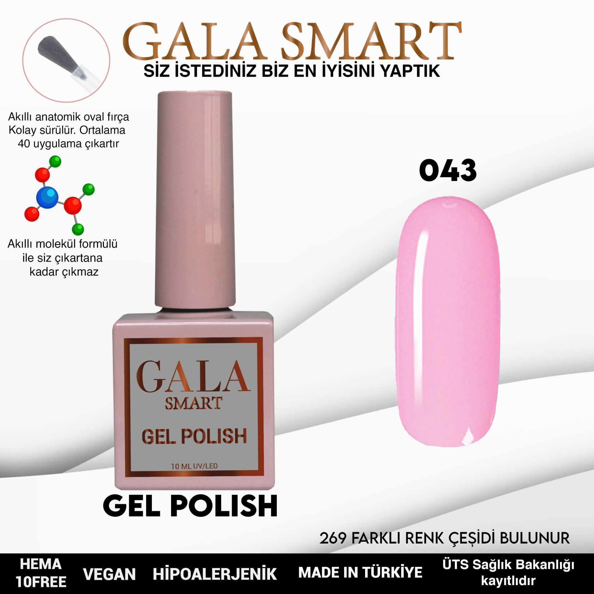 GALA SMART CLASSİC KALICI OJE 10 mle NO:043