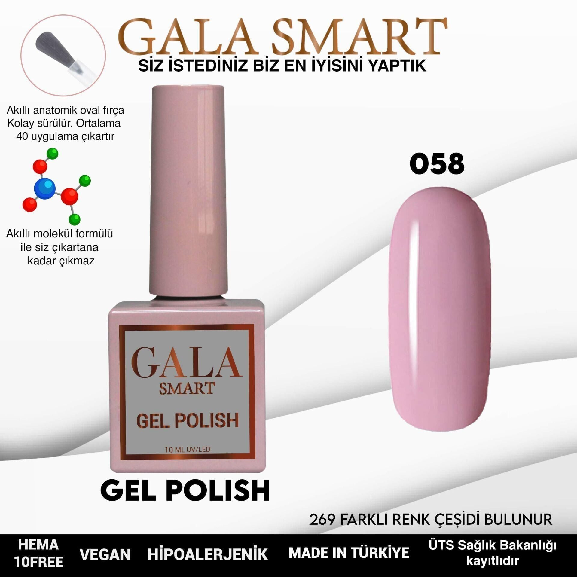 GALA SMART CLASSİC KALICI OJE 10 mle NO:058
