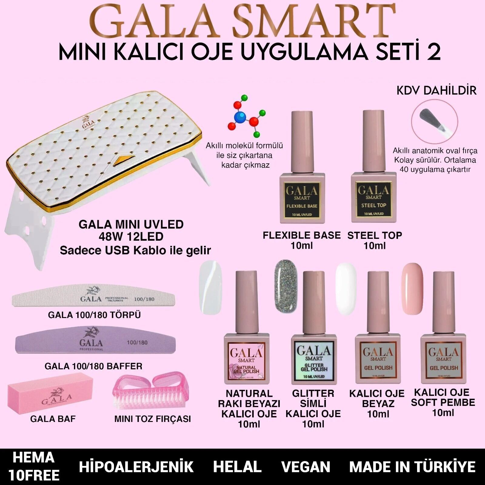 GALA SMART MİNİ KALICI OJE SET 2