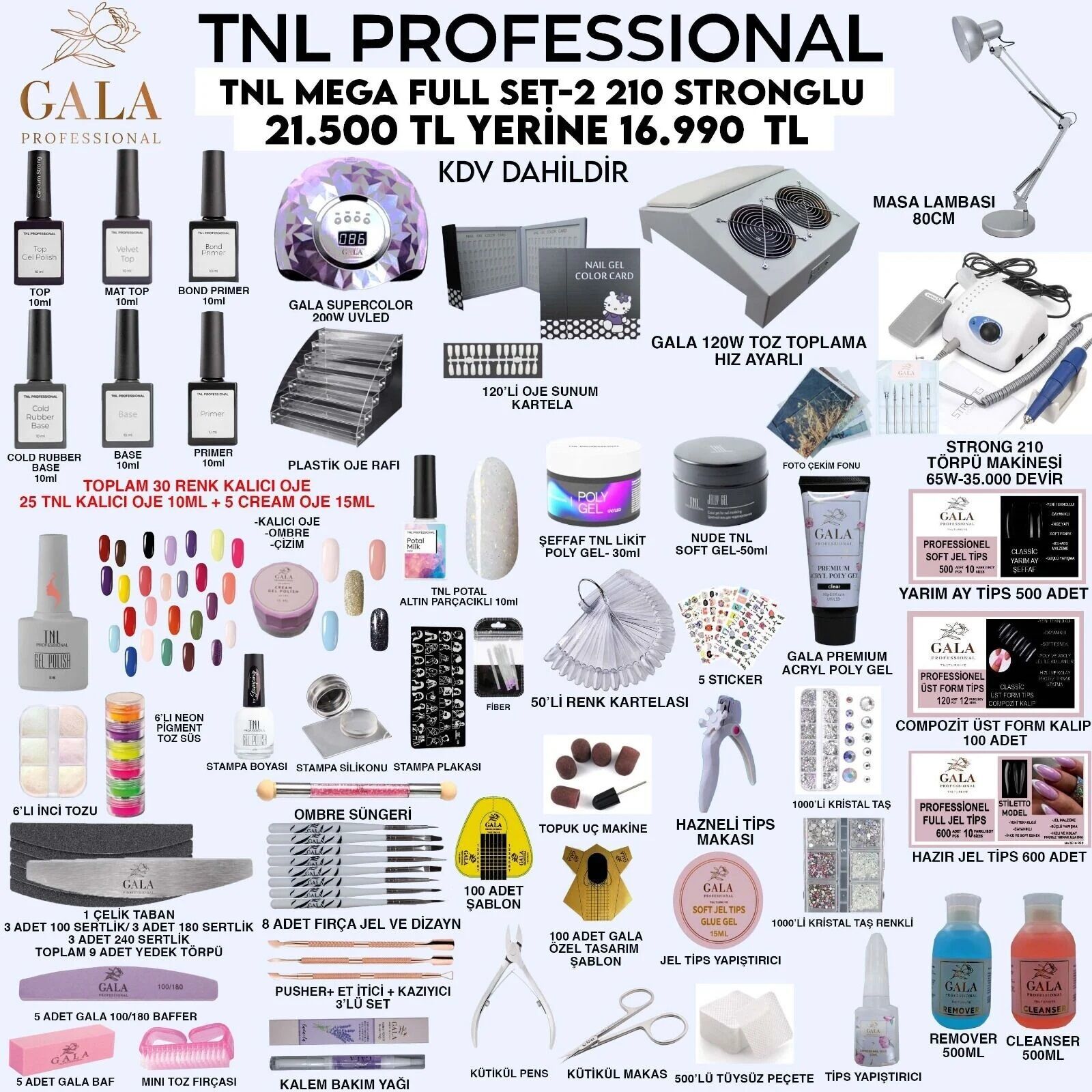 TNL - MEGA FULL SET 2 - STRONG 210 FREZE MAKİNALI