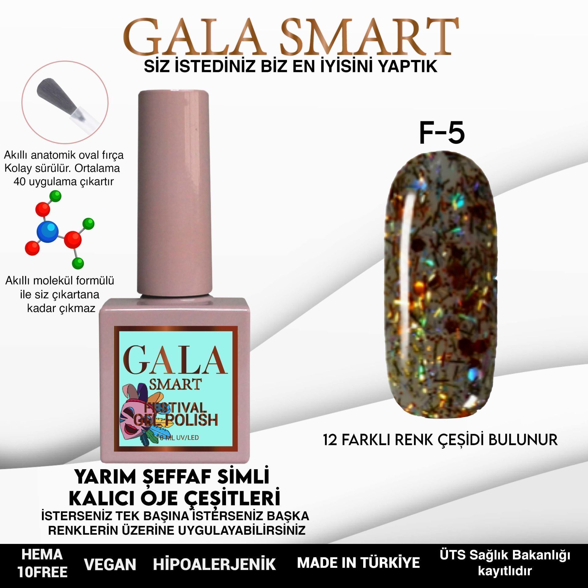 GALA SMART FESTİVAL KALICI OJE 10 ml F5