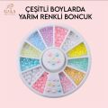 GALA ÇEŞİTLİ BOYLARDA YARIM RENKLİ BONCUK