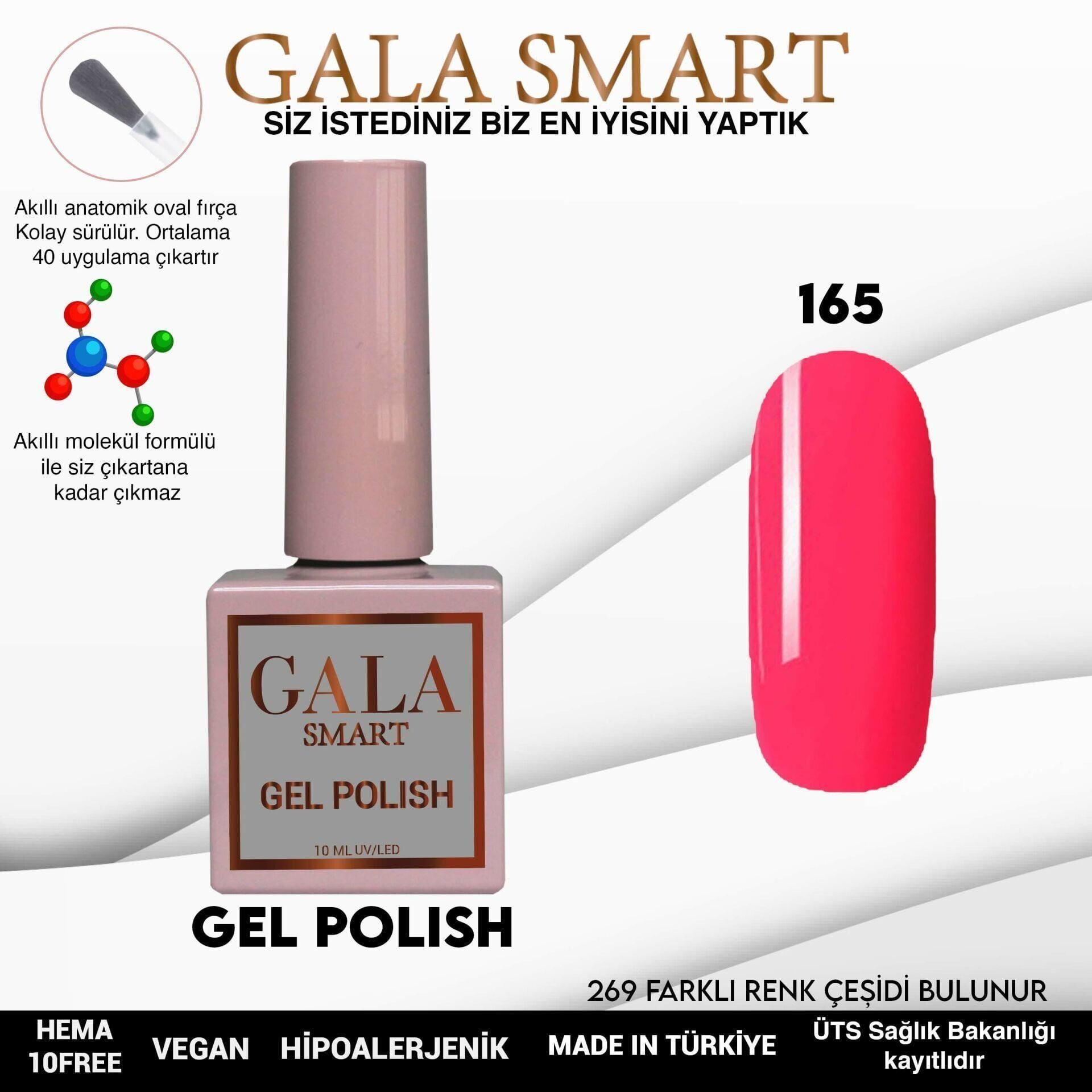 GALA SMART CLASSİC KALICI OJE 10 mle NO:165