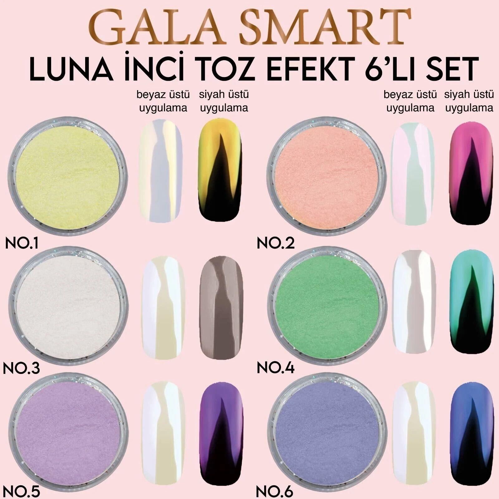 LUNA İNCİ TOZ EFEKT 6 LI SET
