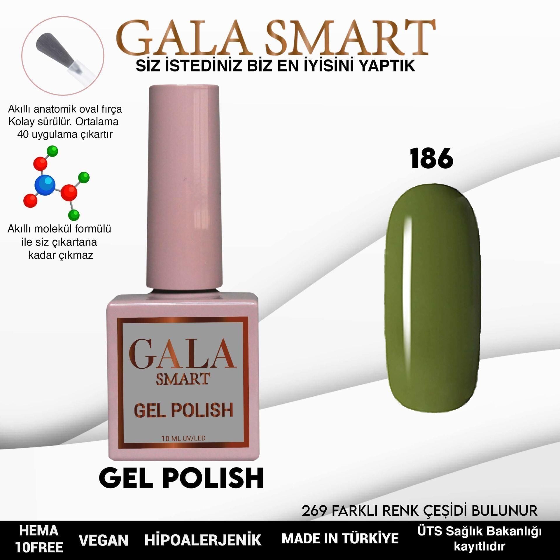 GALA SMART CLASSİC KALICI OJE 10 mle NO:186