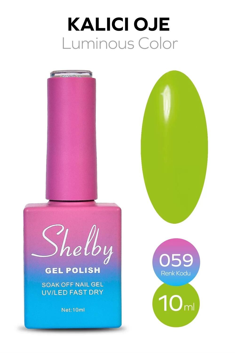 SHELBY 10 ML. A059 LUMINOUS PARLAK KALICI OJE