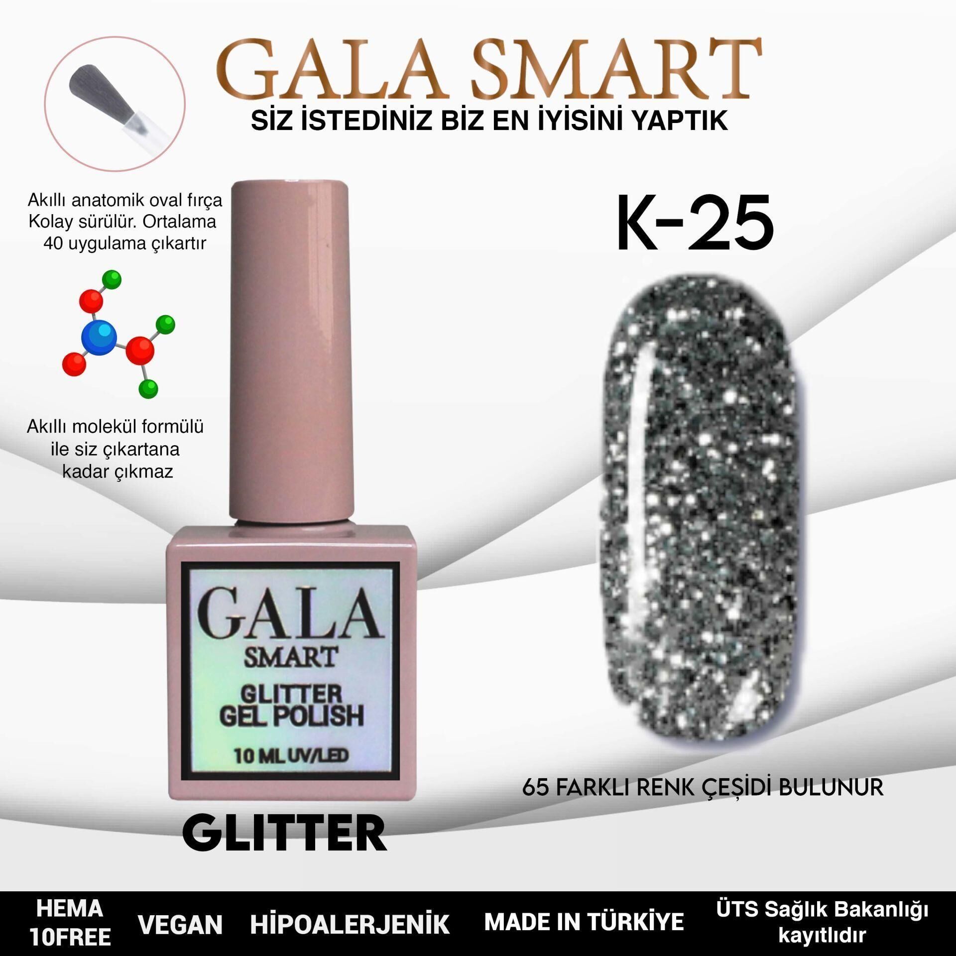 GALA SMART GLITTER KALICI OJE 10 mle K25