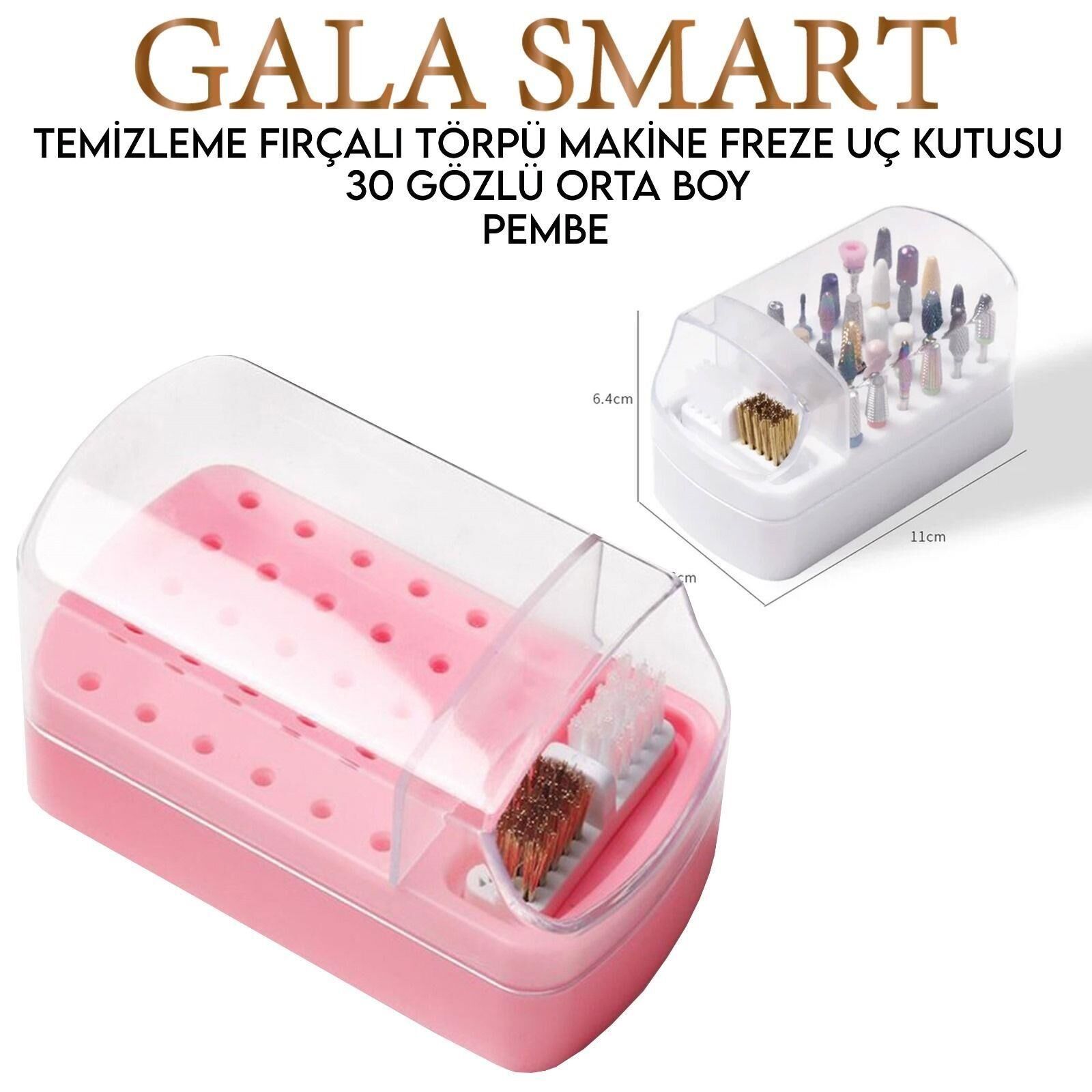 UÇ KUTUSU - TEMİZLEME FIRÇALI - PEMBE RENK