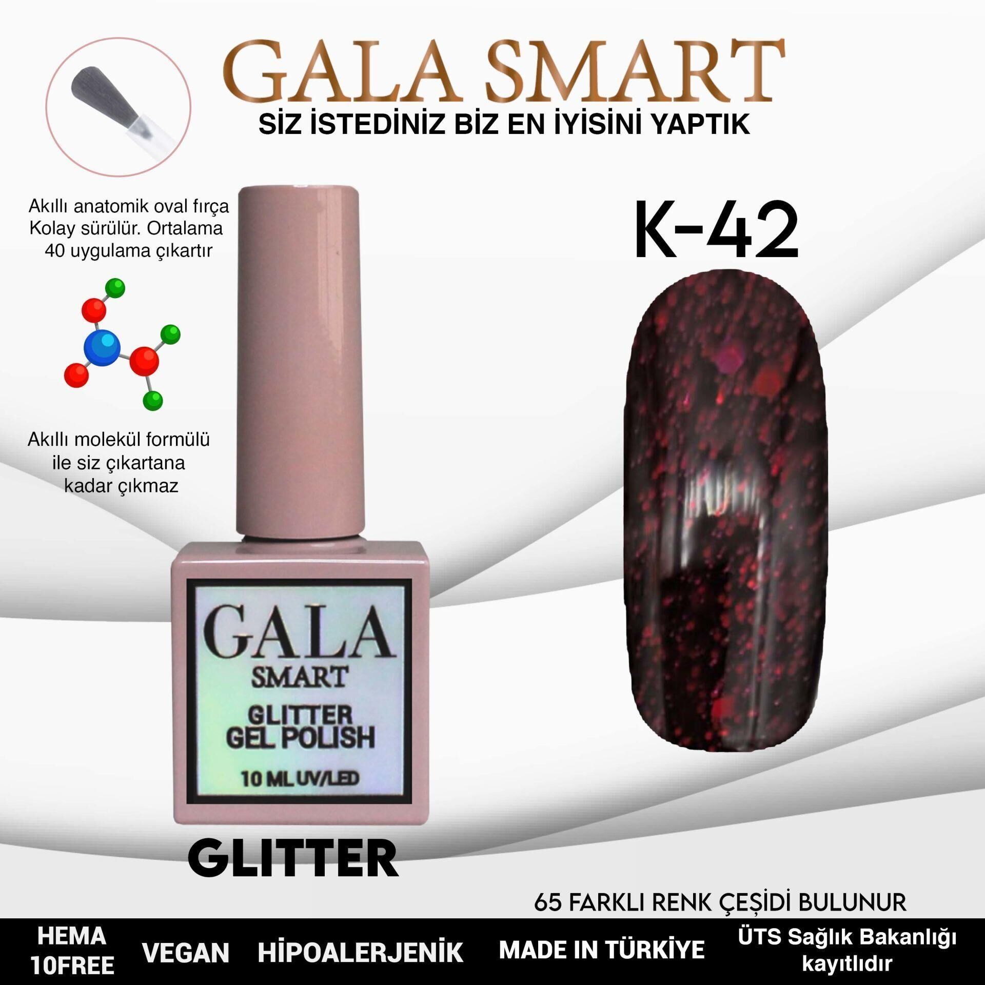 GALA SMART GLITTER KALICI OJE 10 mle K42