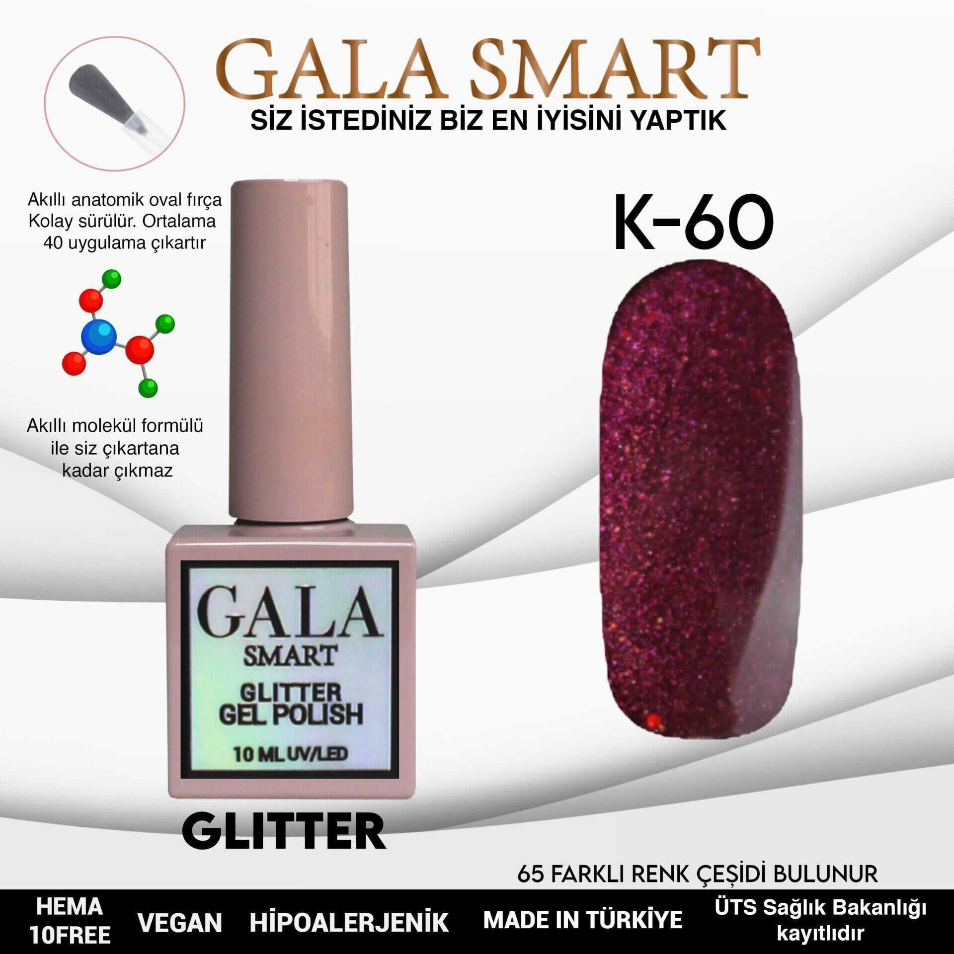 GALA SMART GLITTER KALICI OJE 10 mle K60