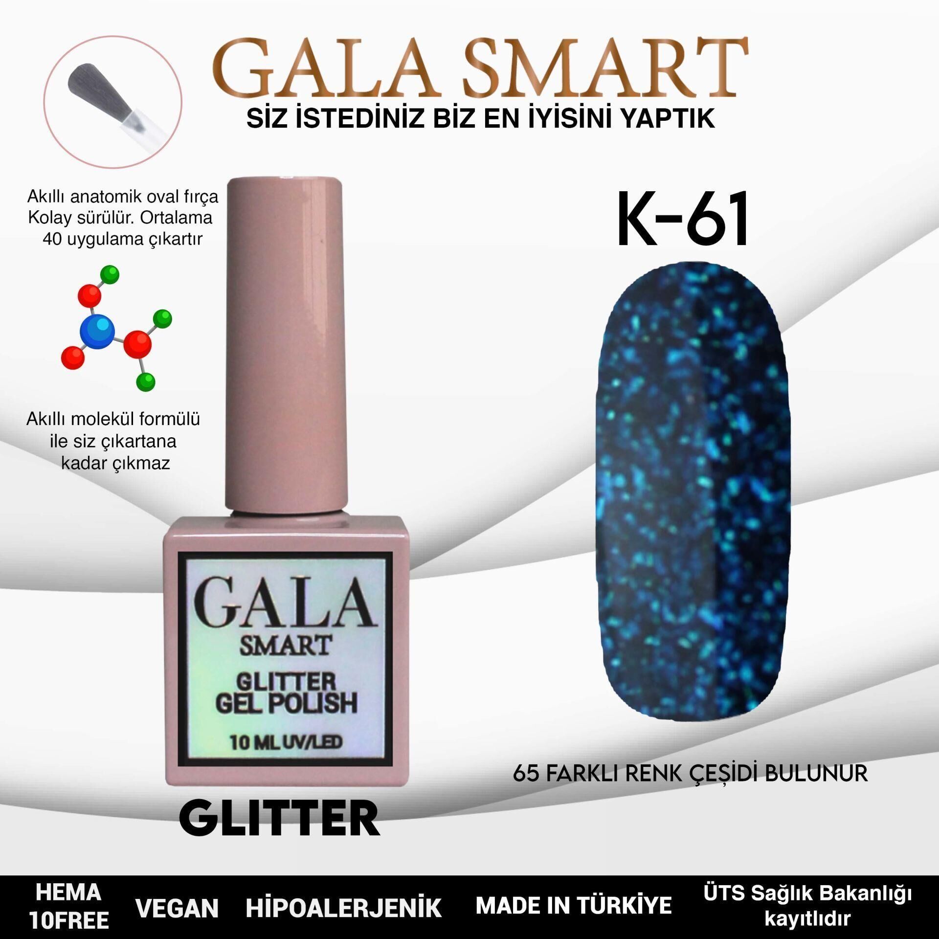 GALA SMART GLITTER KALICI OJE 10 mle K61