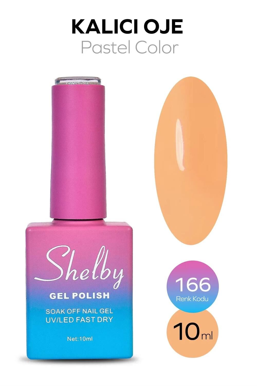 SHELBY 10 ML. A166 PASTEL RENK KALICI OJE