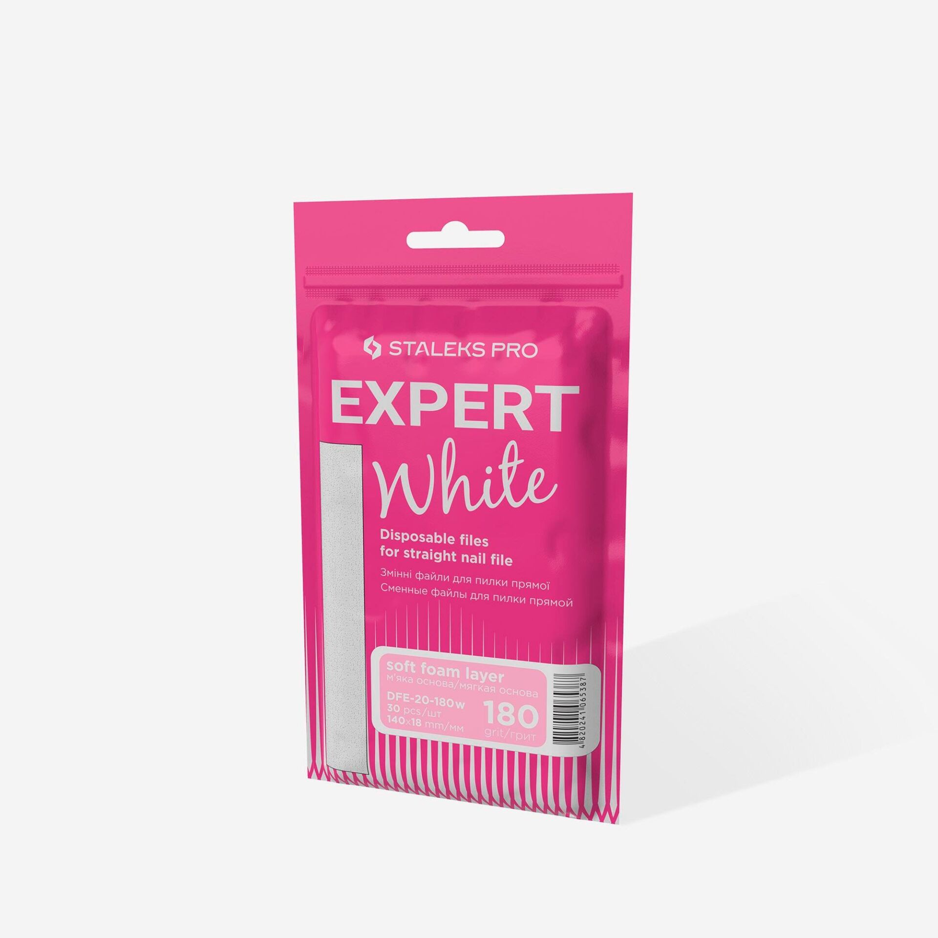 DFE-20-180W EXPERT 20 DÜZ TÖRPÜ İÇİN YEDEK YUMUŞAK TABANLI BEYAZ TÖRPÜLER, 180 GRİT (30 ADET)