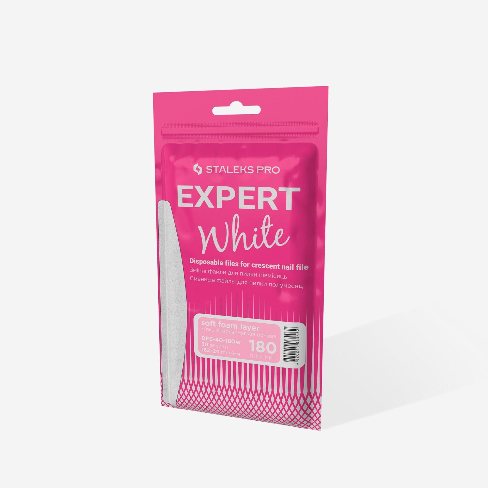 DFE-40-180W EXPERT 40 YARIM AY TÖRPÜ İÇİN YEDEK YUMUŞAK TABANLI BEYAZ TÖRPÜLER, 180 GRİT (30 ADET)