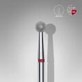 FA01R040 ELMAS KÜRE FREZE, KIRMIZI, ÇAP 4 MM