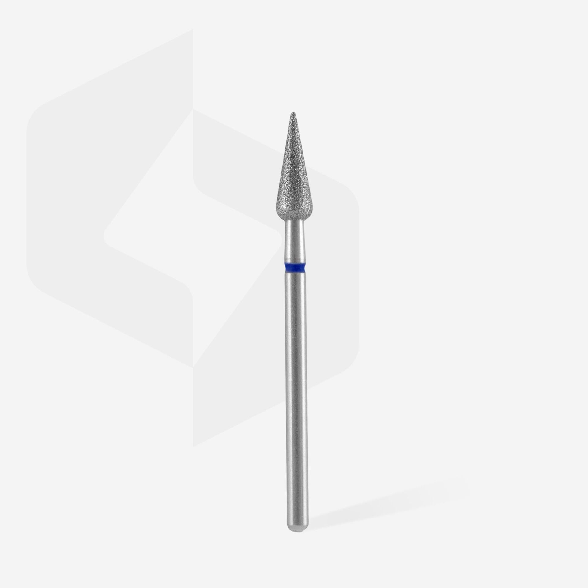 FA100B040/12 ELMAS SİVRİ ARMUT FREZE, MAVİ, ÇAP 4 MM, ÇALIŞMA KISMI 12 MM